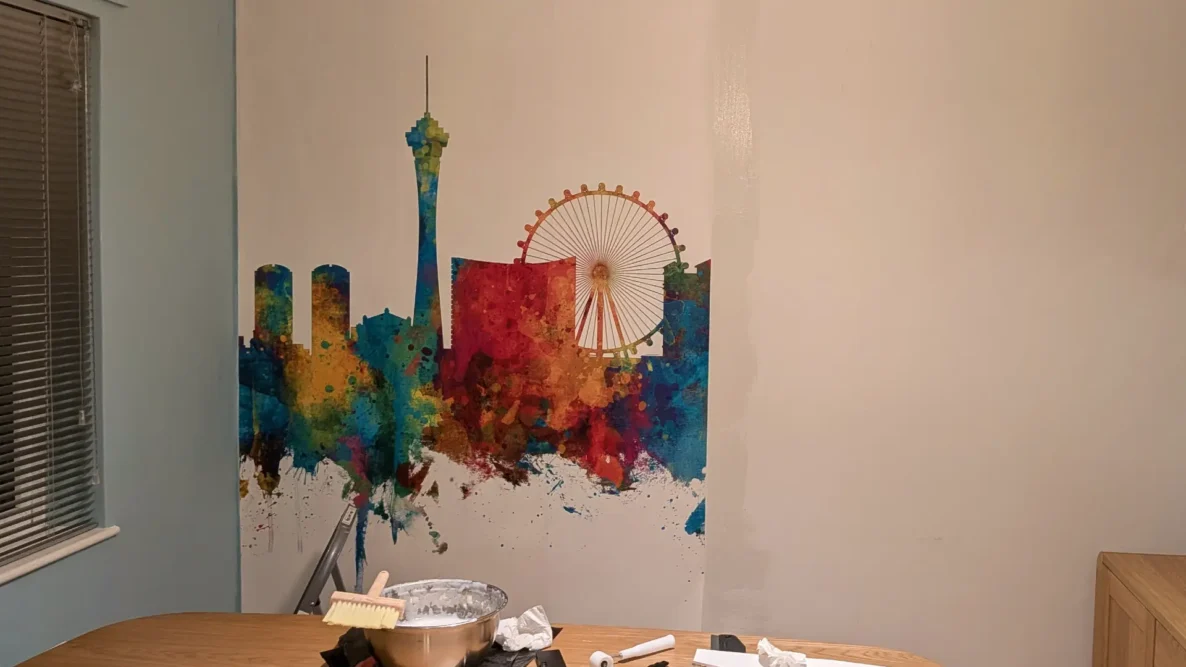 dining room makeover photowall mural